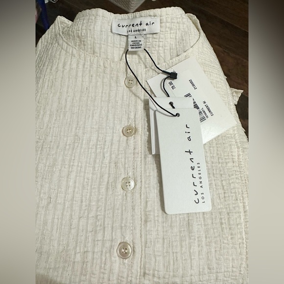 Current Air Puff sleeve bib striped blouse - Picture 4 of 5